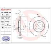 Brembo | Bremsscheibe | 09.4869.34