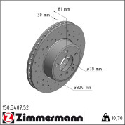 Zimmermann | Bremsscheibe | 150.3407.52