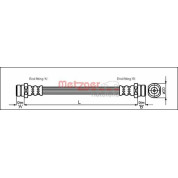 Metzger | Bremsschlauch | 4112257