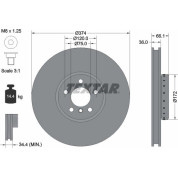 Textar | Bremsscheibe | 92266225