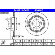 ATE | Bremsscheibe | 24.0110-0400.1