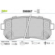 Valeo | Bremsbelagsatz, Scheibenbremse | 598867