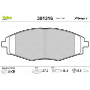 Valeo | Bremsbelagsatz, Scheibenbremse | 301316