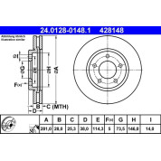 ATE | Bremsscheibe | 24.0128-0148.1