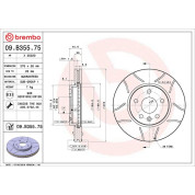 Brembo | Bremsscheibe | 09.B355.75