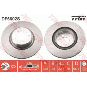TRW | Bremsscheibe | DF6602S