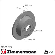 Zimmermann | Bremsscheibe | 285.3517.20