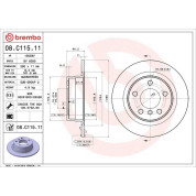 Brembo | Bremsscheibe | 08.C115.11