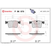 Brembo | Bremsbelagsatz, Scheibenbremse | P 06 075