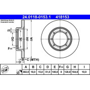 ATE | Bremsscheibe | 24.0118-0153.1
