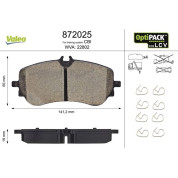 Valeo | Bremsbelagsatz, Scheibenbremse | 872025