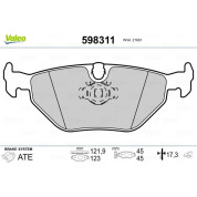 Valeo | Bremsbelagsatz, Scheibenbremse | 598311