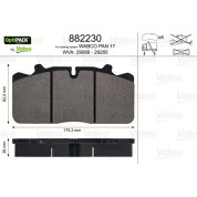 Valeo | Bremsbelagsatz, Scheibenbremse | 882230