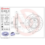 Brembo | Bremsscheibe | 08.B348.4X
