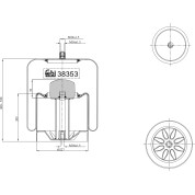 febi bilstein | Federbalg, Luftfederung | 38353