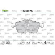 Valeo | Bremsbelagsatz, Scheibenbremse | 598675