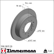 Zimmermann | Bremsscheibe | 590.2817.20