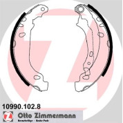 Zimmermann | Bremsbackensatz | 10990.102.8