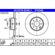 ATE | Bremsscheibe | 24.0310-0349.1