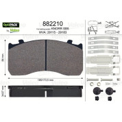Valeo | Bremsbelagsatz, Scheibenbremse | 882210