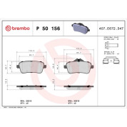 Brembo | Bremsbelagsatz, Scheibenbremse | P 50 156