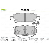 Valeo | Bremsbelagsatz, Scheibenbremse | 598852