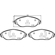 Brembo | Bremsbelagsatz, Scheibenbremse | P 85 166