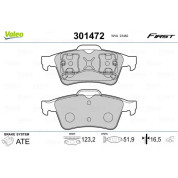 Valeo | Bremsbelagsatz, Scheibenbremse | 301472
