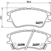 Brembo | Bremsbelagsatz, Scheibenbremse | P 30 027