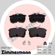 Zimmermann | Bremsbelagsatz, Scheibenbremse | 23527.150.1