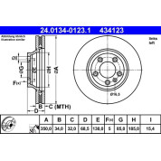 ATE | Bremsscheibe | 24.0134-0123.1