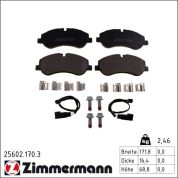 Zimmermann Bremsbelagsatz, Scheibenbremse 25602.170.3 Zimmermann Bremsbelagsatz, Scheibenbremse 25602.170.3