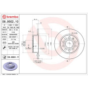 Brembo | Bremsscheibe | 08.9502.11