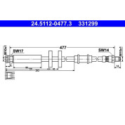 ATE | Bremsschlauch | 24.5112-0477.3