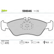 Valeo | Bremsbelagsatz, Scheibenbremse | 598046