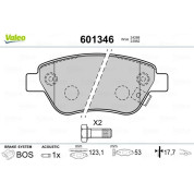 Valeo | Bremsbelagsatz, Scheibenbremse | 601346