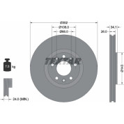 Textar | Bremsscheibe | 92268103