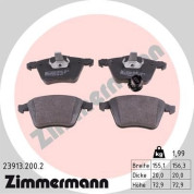 Zimmermann | Bremsbelagsatz, Scheibenbremse | 23913.200.2