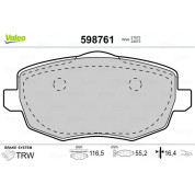 Valeo | Bremsbelagsatz, Scheibenbremse | 598761