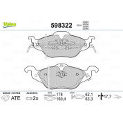 Valeo | Bremsbelagsatz, Scheibenbremse | 598322