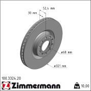 Zimmermann | Bremsscheibe | 100.3324.20