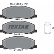 Textar | Bremsbelagsatz, Scheibenbremse | 2441801