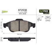 Valeo | Bremsbelagsatz, Scheibenbremse | 872538