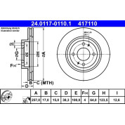 ATE | Bremsscheibe | 24.0117-0110.1