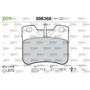 Valeo | Bremsbelagsatz, Scheibenbremse | 598360