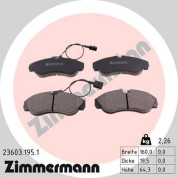 Zimmermann | Bremsbelagsatz, Scheibenbremse | 23603.195.1