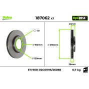 Valeo | Bremsscheibe | 187062