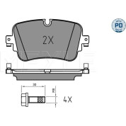 Meyle | Bremsbelagsatz, Scheibenbremse | 025 223 0717/PD