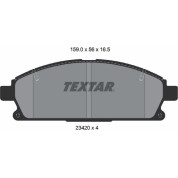 Textar | Bremsbelagsatz, Scheibenbremse | 2342004