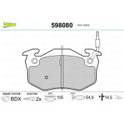 Valeo | Bremsbelagsatz, Scheibenbremse | 598080